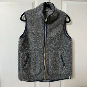 Woolrich Siskiyou Curly Fleece Gray Womens Full Zip Vest Medium Gorpcore Outdoor